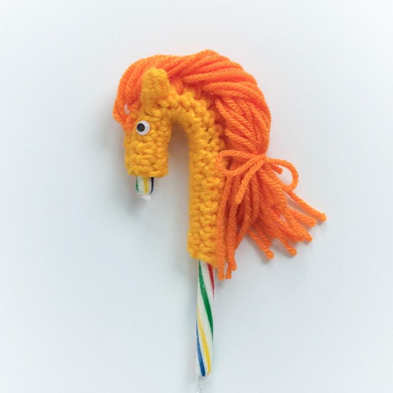 Horse Crochet Candy Cane Cover